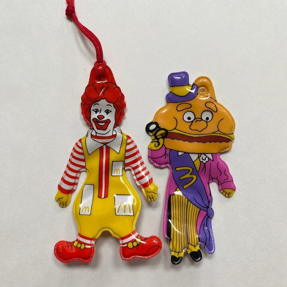 1984 Mcdonalds Ornaments Fast Food Premium Mayor McCheese Ronald Mcdonald Vinyl
